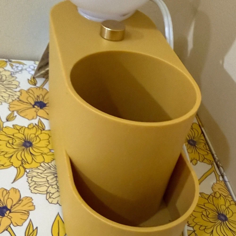 Modern Touch Mustard Yellow Organizer Lamp with Two Storage